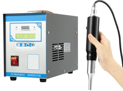 Plastic Welding Machine 110V 700W Portable Ultrasonic Plastic Spot Welder with LCD Display 28KHz High-Frequency Handheld Industrial Ultrasonic Spot Welding Machine for ABS/PP/PE