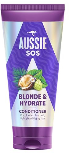Aussie SOS Blonde and Hydrate Conditioner 200ml for Bleached, Highlighted and Grey Hair, Detangles and Softens while Providing Hydration to Blonde and Silver Hair Prone to Dryness