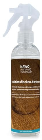 NAWO Reaktionsflecken-Entferner (250ml) – Holzreiniger gegen dunkle Verfärbungen auf Eiche & Parkett – Wasserbasiert & schonend