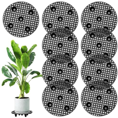 BORDEAG Soporte para plantas en maceta, 9 unidades, 30 cm, soporte para plantas, soporte para macetas, malla de drenaje, rejilla para macetas para jardín, interior y exterior