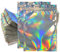 Large Mylar Holographic Bags 100PCS, Grip Foil Ziplock Bags Smell Proof Bag Resealable Sweet Pouches, Resealable Storage Pouches Zip Lock, Grip Seal Bag Clear for Food Storage Gift Jewelry (14 x 20cm)