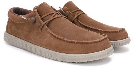 WALK IN PITAS | WALLABI WP150 | Mocassins pour Homme | Chaussures Bateau pour l'hiver | Baskets d'hiver | Sneakers | Botte d'hiver | Chaussure sans Lacets | Chaussure Walkinpitas | Camel 42