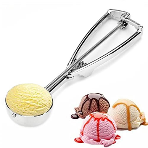 Cucchiaio Porzionatore Paletta 5 cm in Acciaio Inox per Gelato, Purea di Patate, Cucchiaio da Cucina