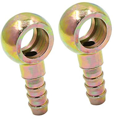 A ABSOPRO 2 Stück 8mm Innendurchm. Schlauch Barb 14mm Banjo Fitting Kraftstoff Adapter