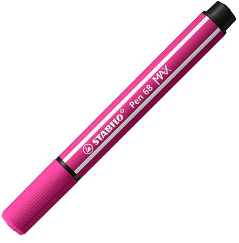 Stabilo Pen 68 Max - Penna in feltro con puntino spesso a scalpello, colore: Rosa