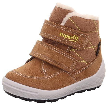 Superfit Baby Jungen - Schuhe GROOVY Boot, Modern, BRAUN/GELB 3000, 21