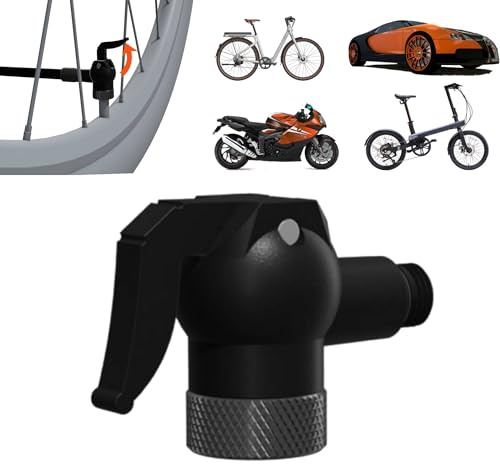 QICYCLE 1 Piezas Universal Conector de Válvula de Neumático, Boquilla Inflador Abrazadera Válvula, Adaptador de Válvula de Coche para Coche Bici Moto, para Schrader y Presta, para Bosch para Xiaomi