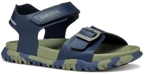 Geox Jungen J Fusbetto Bo Sandal, Navy Military, 33 EU