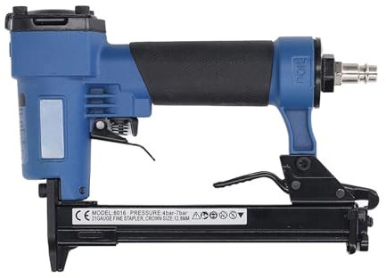 Pistola Grapadora Neumática de Presión de Trabajo de 4 a 7 Bar, Compatible con Grapas de 12,8 Mm de Ancho y 6 Mm, 8 Mm, 10 Mm, 13 Mm y 16 Mm de Longitud, para Alfombras de