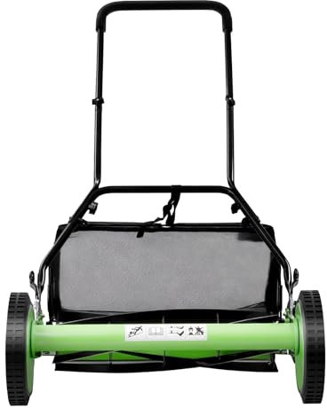 Legwfdthy Tagliaerba a spinta, con cesto raccoglierba, Power Push da giardino, a mano, larghezza di taglio 41 cm, altezza regolabile, funzionamento a benzina manuale