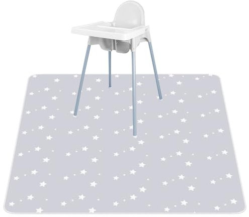 Vicloon Bebé Cojín de Silla, 135 * 135cm Esterilla para Trona, Estera Splat de para Debajo de la Silla Alta, Impermeable Picnic Manteles, Alfombrilla para Silla de Sobremesa, No Incluye tronas