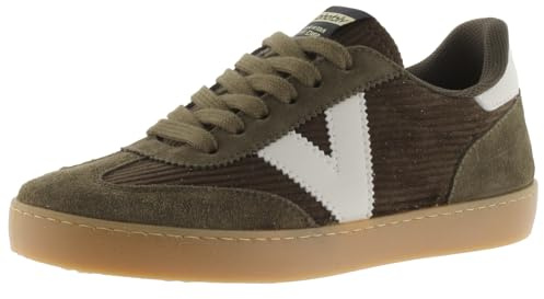 Victoria Basket Basse Berlin Ciclista Velours Côtelé & Pièces en Contraste & Semelle Caramel 1126220 pour Femme Kaki 40