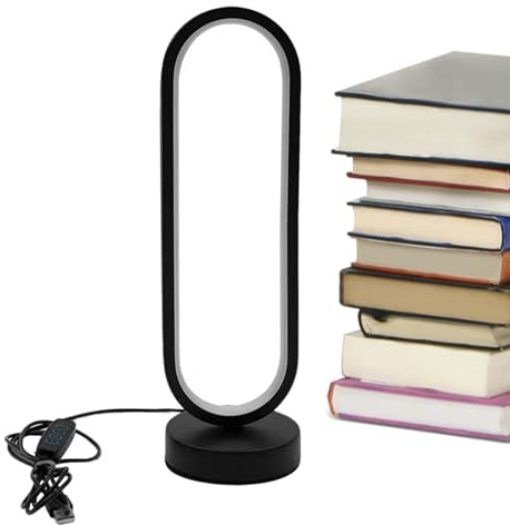Genérico Lámpara Moderna para Mesilla de Noche | Lámparas de Mesa con Carga USB,Diseño Minimalista Luz LED Regulable para Patio Baño Tocador Jardín Lectura Dormitorio Cafetería Cuarto Infantil