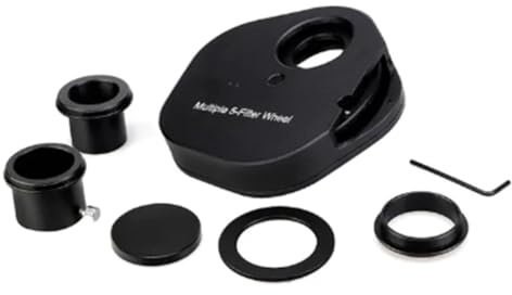 Remingtape Telescope Filter Wheel Metal Filter 5 Positions for Telescope Eyepiece for Astronomical Telescopes 1.25inch