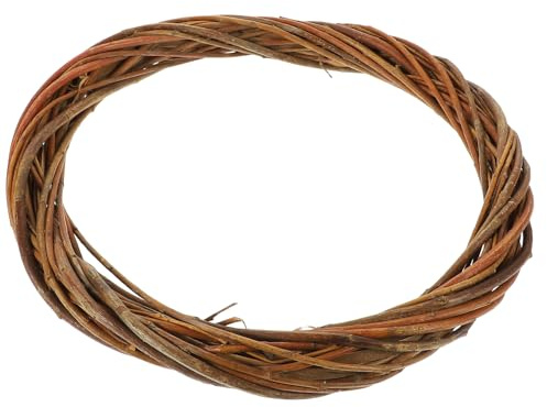 Milisten Couronne en Osier Ronde Naturelle 30 CM pour Décoration Intérieure et Fêtes Mariage Bricolage