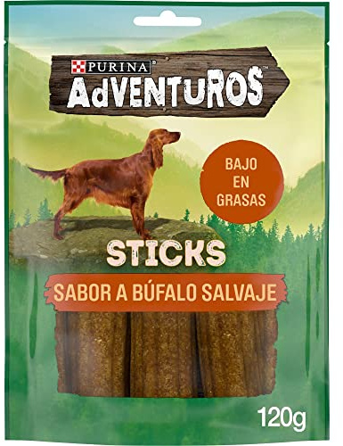Purina Adventuros Sticks Snacks, premios, chuches para perros, 6 bolsas de 120g