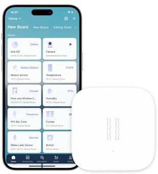 Aqara Sensore di vibrazione, Zigbee, Richiede un Hub Aqara, Rilevatore di Rottura Vetro Wireless Mini per Sistemi di Allarme e Automazione, Compatibile con Apple HomeKit, Home Assistant e IFTTT