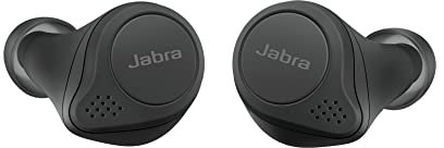 Jabra Elite 75t - Chargement sans Fil - Écouteurs Bluetooth avec réduction de Bruit Active et autonomie élevée de la Batterie pour appels et Musique sans Fil – Noir