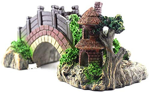 Youery Aquarium Deko Höhle Aquarium,Harz Aquarium Dekoration,Harz Aquarium Zubehör,Aqua Ornaments ideal für kleine Garnele Fisch Schildkröte,Polyresin Landschaft