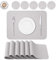 BANNIO 6er Set Tischsets Abwaschbar,Abwischbar Lederoptik Platzset und Untersetzer,Wasserdicht PVC Platzdeckchen Tischset für Hause Küche Restaurant und Hotel,41x31cm,Hellgrau