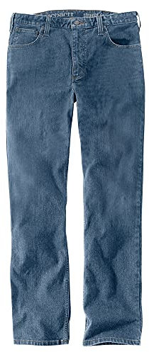 Carhartt, Herren, Rugged Flex® Jeans mit 5 Taschen, gerader Passform und schmal zulaufendem Bein, Houghton, W34/L32