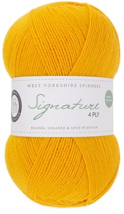 West Yorkshire Spinners Signature 4 Ply 1001 Sunflower