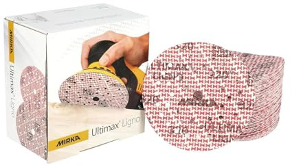 Mirka Ultimax Ligno Ø 150mm Disques abrasifs autoagrippant Multifit/grain 320/100 pièces/Multi-trous/pour poncer les surfaces en bois