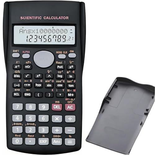 Scientific Calculator, Advanced 240 Functions with 2-Line Display Digital LCD, JS-82MS-A Handheld Multi-Function School Secondary for Science Math’s Stationary Calculator