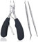 FIMWOLZ 3 Pcs Coupe-ongles professionnel pour ongles épais des personnes âgées Grand pince coupe-ongles pour pieds Ongles incarnés épais avec large ouverture de la mâchoire