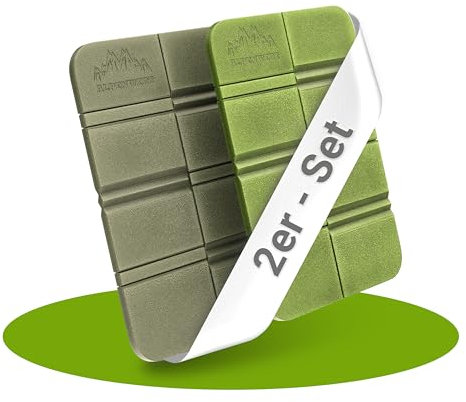 Alpenwert SITZKISSEN Outdoor Faltbar [2er Set] - Wasserdicht und Wetterfest, Ideal für Wandern, Picknick und Unterwegs, Leicht & Kompakt