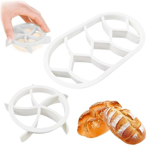 2 Stück Brötchenstempel Set,Kaisersemmeldrücker DIY Teig Keks für Kaisersemmel Stempel,Semmeldrücker Brötchen Brotstempel,Brot Schablonen Gebäckpresse,Semmelstempel Ausbackteig aus Kunststoff