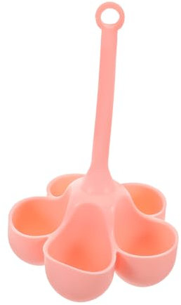 DIYEAH vapeur d'oeufs machine à œufs au micro-ondes accessoires pour œufs à la vapeur support d'oeuf doux cuillère à oeuf poché cuiseur à micro-ondes d'oeufs Gel de silice rose
