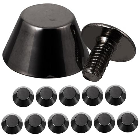Angoily 12piezas Tornillos para Bolsos De Aleación Cabeza Plana Tachas Metálicas para Decoración y Protección De Bolsos Accesorios Duraderos para Manualidades