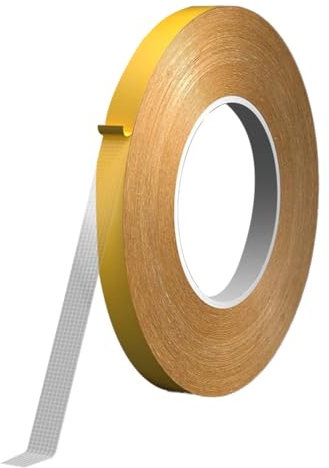 Kiyanest Cinta adhesiva de doble cara con base textil 10mm x 20M | Cinta multiuso sin residuos para alfombras, suelos, hogar, taller y decoración