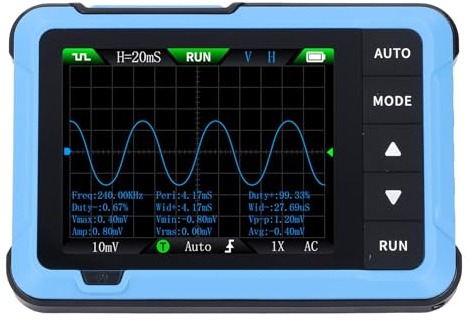 Fyearfly Générateur de Signal 2 en 1 + Oscilloscope, Générateur de Signal DDS Portable, Bande Passante de 10 MHz, Taux D'échantillonnage de 48 MS/s, Oscilloscope Numérique de 2,8 Pouces
