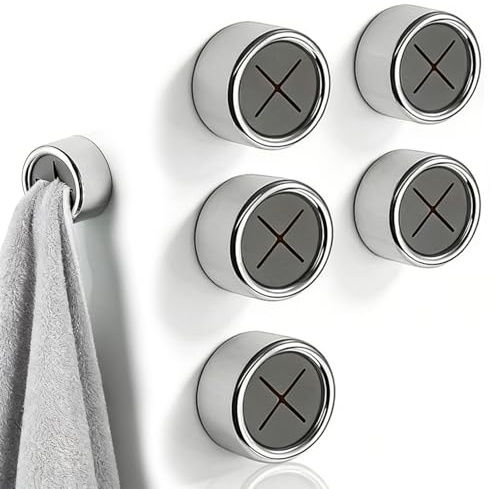 Ztolbriy Cuelga Trapos Cocina - Soporte de Pared Autoadhesivo para Cocina y Baño, Ideal para Colgar Toallas, Paños y Trapos, Instalación Sin Taladro, Resistente y Duradero, Juego de 5 Unidades