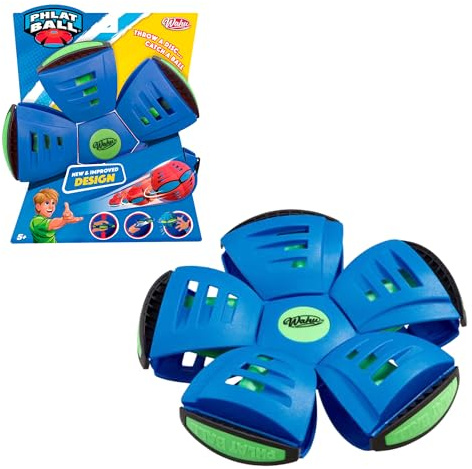 Bizak Phlat Ball Color Azul, Disco y Pelota 2 en 1 aplastable y portátil, Lanza como Disco y atrapa como balón, Juguete Activo para Exterior, para niños Desde 5 años (6551614-2)