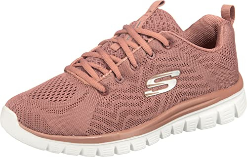 Skechers Graceful Get Connected, Sneaker Donna, Mauve Mesh/ Trim, 35.5 EU