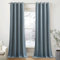 PONY DANCE Wohnzimmer Gardinen mit Ösen Samt Vorhänge Verdunkelung Thermovorhang Kälteschutz Samt Gardinen Wärmeisolierend Velvet Curtains, 2er Set H 240 x B 132 cm, Dunstblau (Gewicht: 300g/m²)