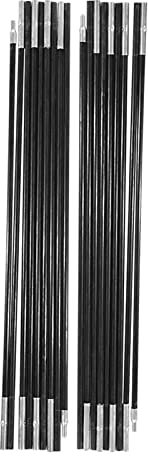 Fiberglas-Zeltstange, 4,9 M, Ersatz-Zeltstangen, 9 Abschnitte, Camping-Zeltstangenstangen-Set, Outdoor-Stützstangen, Markisenrahmen, Stangen-Set, Geeignet für Campingzelte für