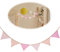 Thoquene Wimpelkette Kinderzimmer, Deko Stoff Wimpelkette Aus Musselin Baumwolle,1.9m Musselinstoff Girlande