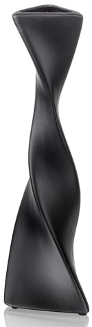 Vaso da pavimento in ceramica nera, 15,7 cm, alto vaso per fiori per erba della pampa, arredamento moderno, design minimalista