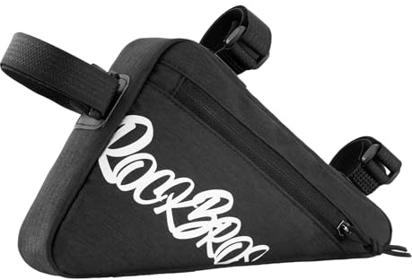 ROCKBROS Ramväska cykel triangelväska för MTB racercyklar Ebike Triangle Bag cykelväska ram verktygsväska 0,8 l svart