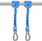 PORFOYO 2 cuerdas de fijación para columpios, 50 cm, cuerda para colgar hamacas, con mosquetones, soporta 200 kg, para columpios, sillones colgantes, yoga, parque infantil al aire libre (azul)