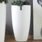 Fox&Fern Übertopf L - extra grosser Blumentopf inkl. Wasserabfluss - Blumentopf hoch 50cm - Übertöpfe für Zimmerpflanzen - Pflanzentopf groß auch für Outdoor geeigent - Plant Pot - Blumentopf weiß