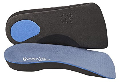 Bodytec Wellbeing 2 Pairs of 3/4 Orthotic Insoles for Knee Pain Arch Pain Plantar Fasciitis (7-8.5 UK, Blue)