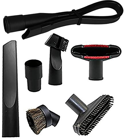 KINW Kit de suceur flexible pour aspirateur Accessoires Kit de nettoyage Brosse Buse Crevice Outil pour tuyau standard de 2,5 cm et 3,8 cm