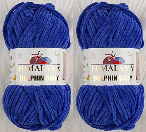 Himalaya Dolphin Baby Yarn Knitting Yarn 2 Skeins 264 Yards 2x100gram Super Bulky Baby Blanket Yarn (80329)