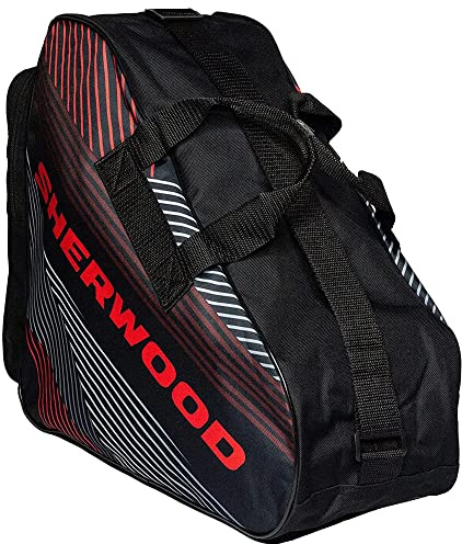 Sherwood Schlittschuhtasche, Inliner-Tasche für Erwachsene und Kinder, Eishockey-Bag, ideal für Rollschuhe und Eislaufschuhe (Redline)