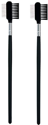 Androxeda 2 Stücke Tränenflecken Entfernung Kamm - Doppelseitiger Hunde Augen Bürste - Doppel Kopf Pflege Mehrzweck Werkzeug für Kleine Katzen Hunde Entfernen Kruste und Schleim